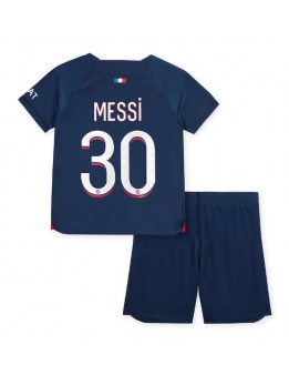 Paris Saint-Germain Lionel Messi #30 Heimtrikotsatz für Kinder 2023-24 Kurzarm (+ Kurze Hosen)
